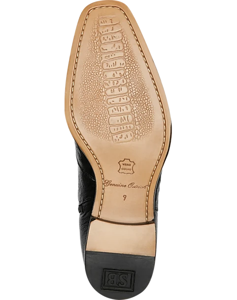 Belvedere Roger Ostrich Chelsea Boot, Black 2 Belvedere Roger Ostrich Chelsea Boot, Black - Image 2