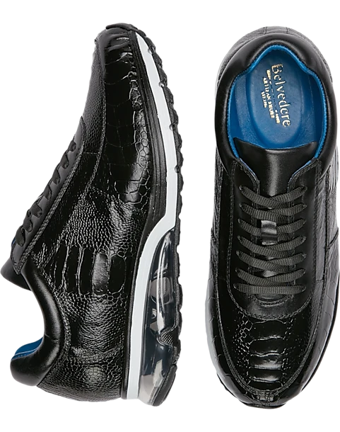 Belvedere Todd Ostrich Sneakers, Antique Brandy 1 Belvedere Todd Ostrich Sneakers, Antique Brandy