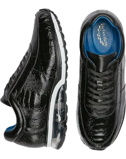 Belvedere Todd Ostrich Sneakers, Black