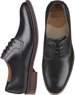 Johnston & Murphy Conrad 2.0 Plain Toe Oxfords, Dark Brown