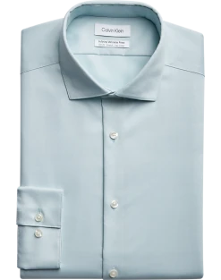 Calvin Klein Infinite Wrinkle Free Slim Fit Stretch Collar Dress Shirt, Green