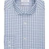 Calvin Klein Slim Fit Embroidered Logo Dress Shirt, Royal Blue Plaid