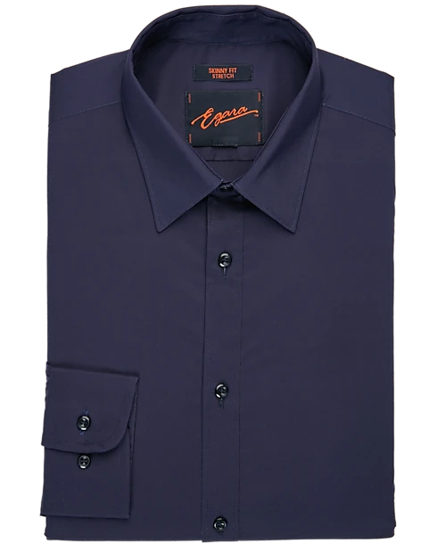 Egara Skinny Fit Dress Shirt, Navy 1 Egara Skinny Fit Dress Shirt, Navy