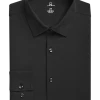 Michael Strahan Modern Fit Spread Collar Dress Shirt, Black