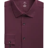 Michael Strahan Modern Fit Spread Collar Dress Shirt, Wine