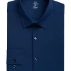 Michael Strahan Modern Fit Spread Collar Dress Shirt, Navy