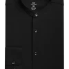 Michael Strahan Slim Fit Banded Collar Dress Shirt, Black