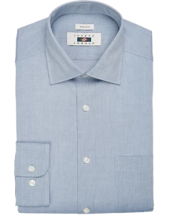Joseph Abboud Modern Fit Spread Collar Dress Shirt, Chambray Light Wash