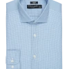 Pronto Uomo Non-Iron Slim Fit Spread Collar Dress Shirt, French Blue Gingham
