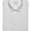 Calvin Klein Refined Cotton Stretch Supima Slim Fit Dress Shirt, White