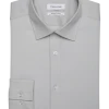 Calvin Klein Refined Cotton Stretch Supima Slim Fit Dress Shirt, Gray