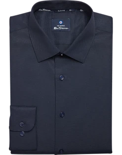 Ben Sherman Slim Fit Dobby Dress Shirt, Navy Teardrop