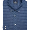 Ben Sherman Slim Fit Button-Down Collar Dress Shirt, Navy Plaid