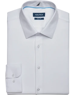 Nautica Slim Fit Four-Way Stretch Dress Shirt, White