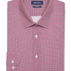 Nautica Slim Fit Four-Way Stretch Dress Shirt, Red Micro Check