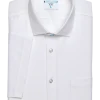 &Collar Pacific Slim Fit Stain-Resistant Short Sleeve Dress Shirt, White