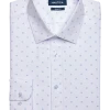 Nautica Slim Fit Four-Way Stretch Dress Shirt, White Print