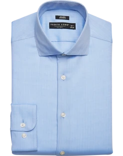 Pronto Uomo Modern Fit Dress Shirt, Blue Herringbone