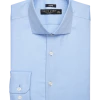 Pronto Uomo Classic Fit Spread Collar Dress Shirt, Blue Herringbone