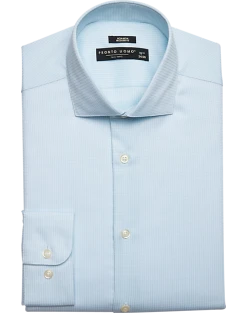 Pronto Uomo Modern Fit Spread Collar Dress Shirt, Teal Check