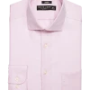 Pronto Uomo Modern Fit Spread Collar Dress Shirt, Pink Herringbone
