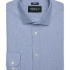 Awearness Kenneth Cole Slim Fit Spread Collar Dress Shirt, Blue Check