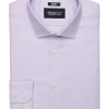 Awearness Kenneth Cole Slim Fit Spread Collar Dress Shirt, Lavender Check