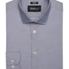 Awearness Kenneth Cole Slim Fit Spread Collar Dress Shirt, Blue Denim