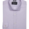 Awearness Kenneth Cole Slim Fit Spread Collar Dress Shirt, Lavender Plaid