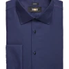Joseph Abboud Modern Fit French Cuff Tuxedo Formal Shirt, Navy