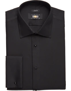Joseph Abboud Classic Fit French Cuff Tuxedo Formal Shirt, Black