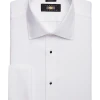 Joseph Abboud Classic Fit French Cuff Tuxedo Formal Shirt, White
