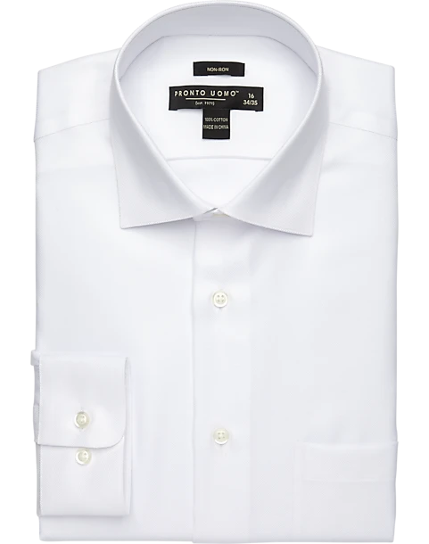 Pronto Uomo Modern Fit Queen's Oxford Dress Shirt, White 1 Pronto Uomo Modern Fit Queen's Oxford Dress Shirt, White