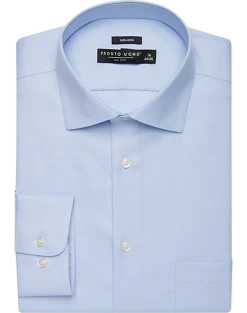 Pronto Uomo Modern Fit Queens Oxford Dress Shirt, Light Blue