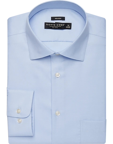 Pronto Uomo Modern Fit Queens Oxford Dress Shirt, Light Blue 1 Pronto Uomo Modern Fit Queens Oxford Dress Shirt, Light Blue