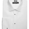Pronto Uomo Slim Fit French Cuff Tuxedo Formal Shirt, White