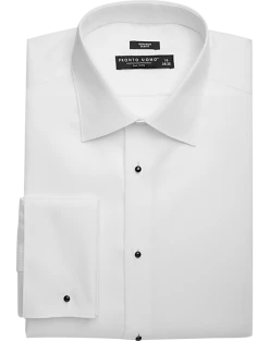 Pronto Uomo Slim Fit French Cuff Tuxedo Formal Shirt, White
